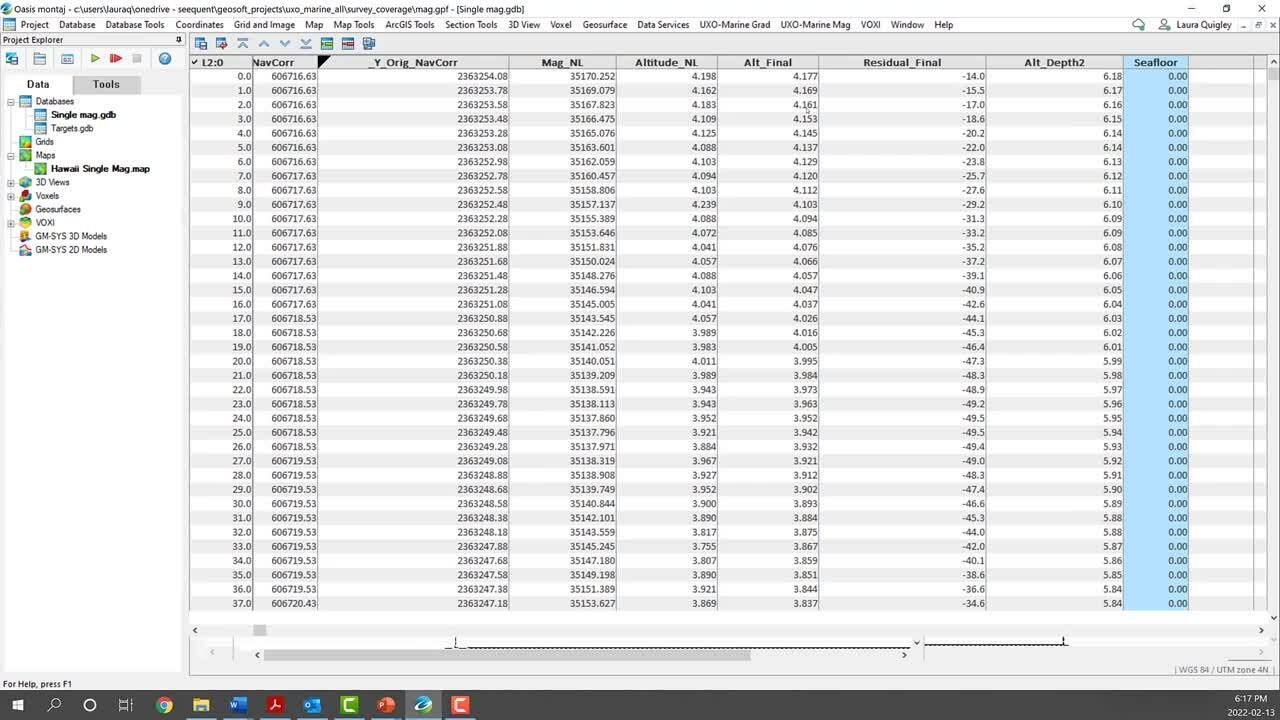 Survey Coverage tool in the UXO marine extension