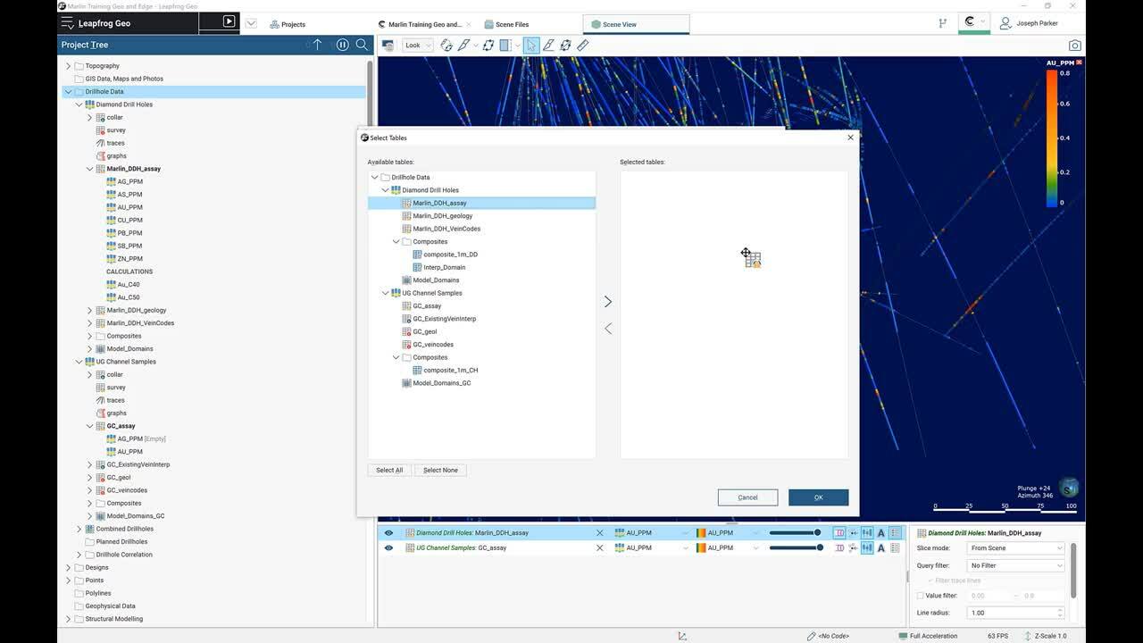 Use Cases for Merged Drillhole Sets in Leapfrog Geo 2021.2