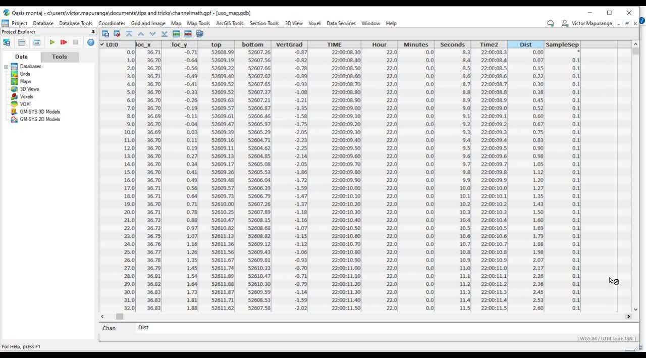 Using the Channel Math Tool to QC geophysical datasets in Oasis Montaj