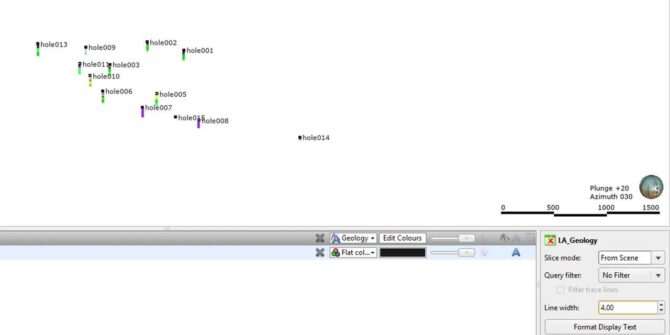 Visualising Borehole Data in Scene