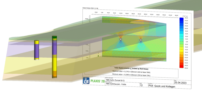 A Seequent 3D model showing the interoperability between Leapfrog and PLAXIS subsurface software.