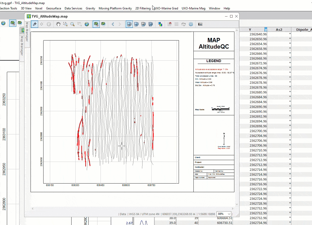Altitude in UXO Marine 2022.1