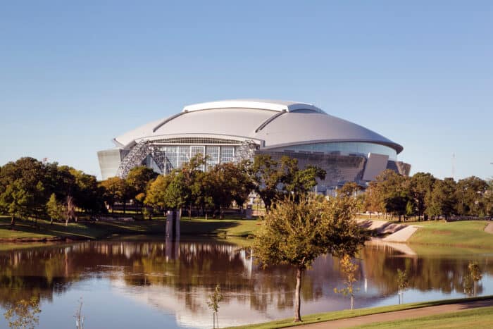 AT&T Stadium in Arlington, Texas.