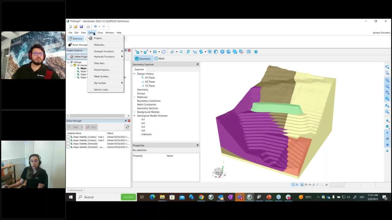 America Latina | GeoStudio Answer Hour: Analisis de Estabilidad con SLOPE3D | Mayo 2023