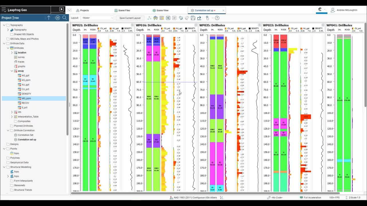 Improvements to the Drillhole Correlation Tool in Leapfrog 2022.1