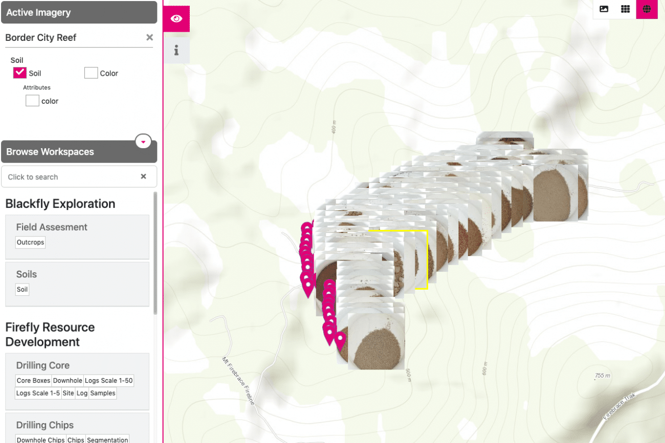 Field capture for chip samples using Imago Mobile