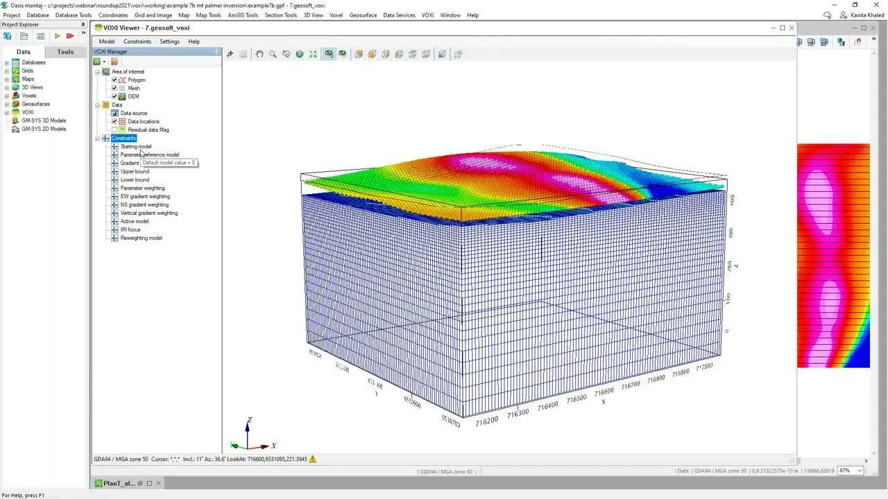 VOXI: constrained modeling (Remote Roundup 2021)