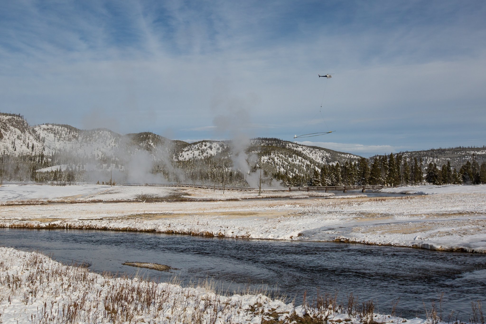 geophysical survey over Yellowstone park