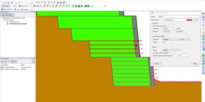 SLOPE/W Case Study: Stability of a Mechanically Stabilised Earth Wall