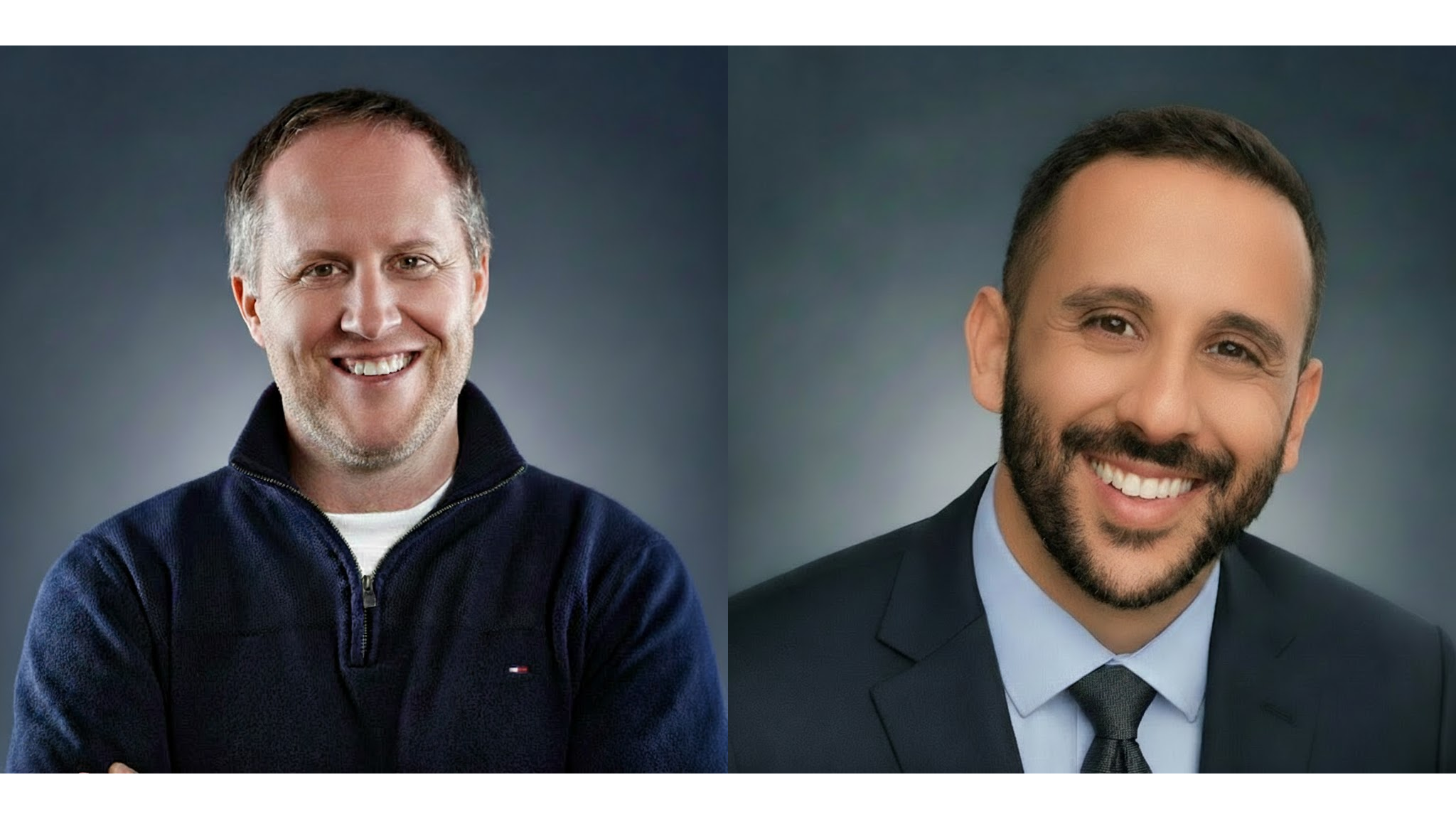 Seequent Vice President Platform Success David Peres, left, and Taronish Pithawala, Director, Product Management - Evo, right