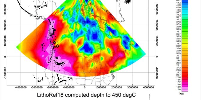 A model of lithologies to demonstrate deep geothermal data in Canada by Seequent