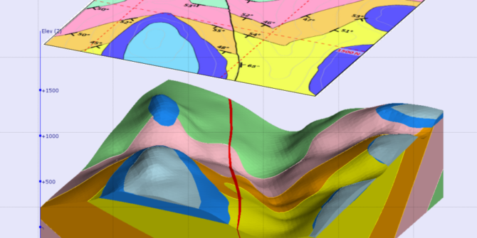 3D geological mapping: From 2D GIS maps to 3D modelling