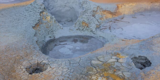 A photo of a volcanic spring