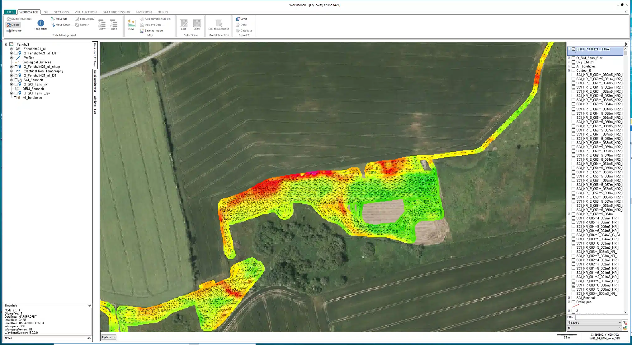 tTEM resisitivity on GIS