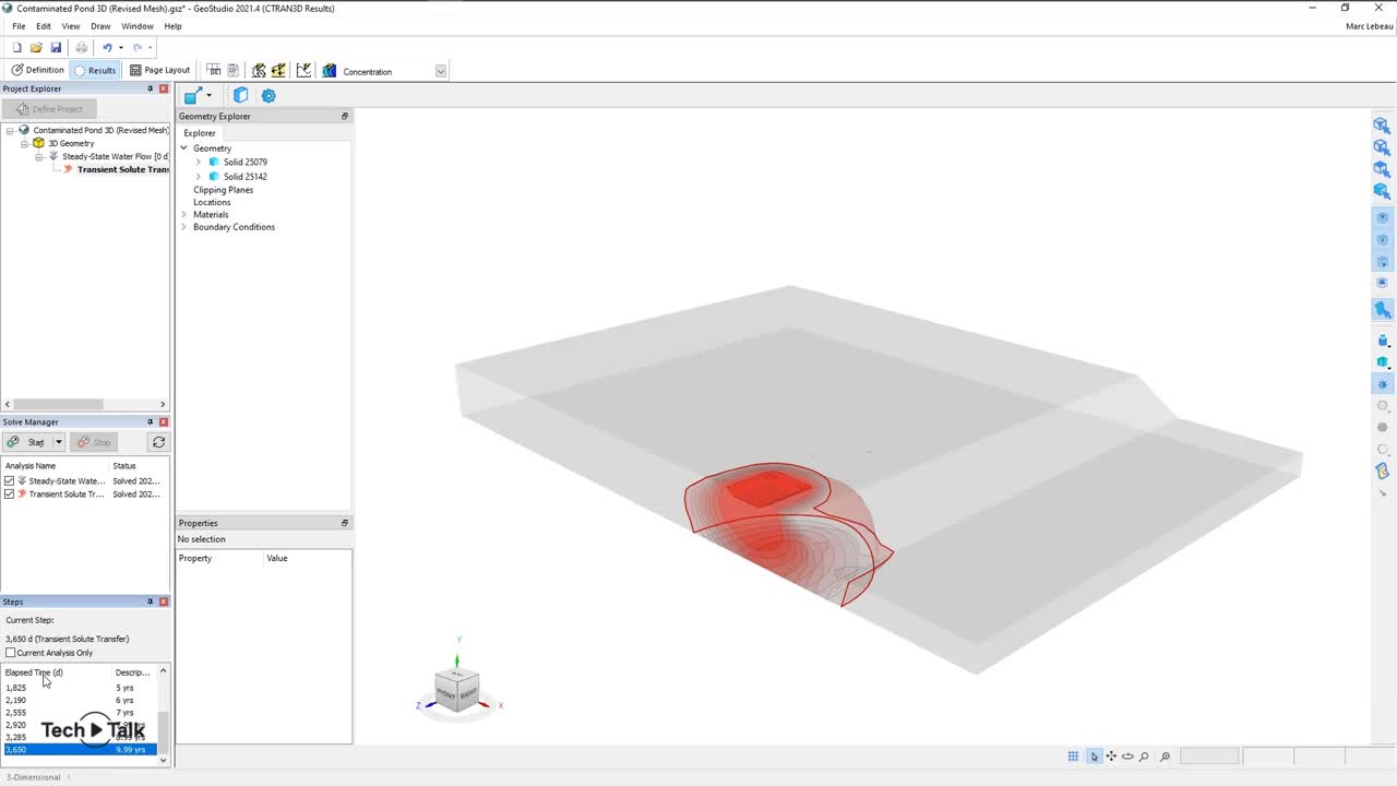 GeoStudio 2021.4 Avance: Presentación de GeoStudio 3D FLOW, que incluye CTRAN3D y AIR3D
