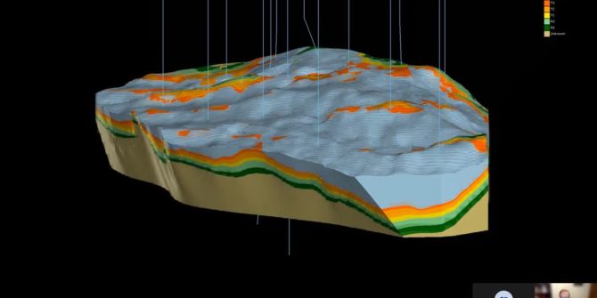 Modelado de bloques y cálculos para derivar la volumetría del modelo del depósito